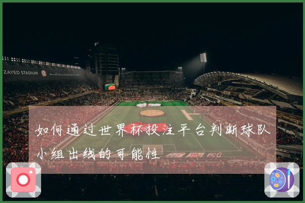 如何通过世界杯投注平台判断球队小组出线的可能性